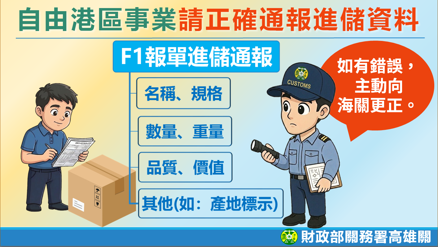 自貿區請正確通報進儲資料