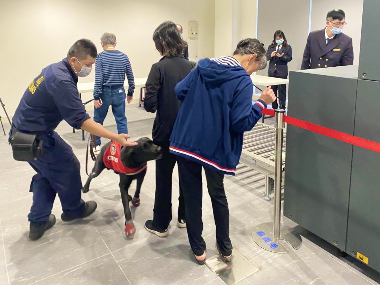 導入X光檢查儀及緝毒犬 基隆關強化蘇澳港邊境查緝 輔助郵輪旅客檢查